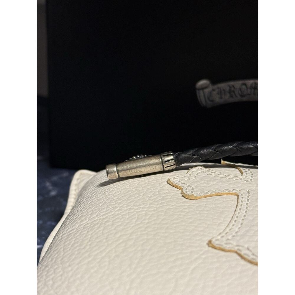 Chrome Hearts Sunglasses Quim SS BML 65-13 126 Silver Black Leather Cross Sun - Picture 7 of 9